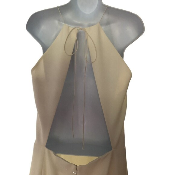 Floravere Mulligan Wedding Dress - Modern Classic Ivory Halter Gown, Minimalist - Picture 6 of 12